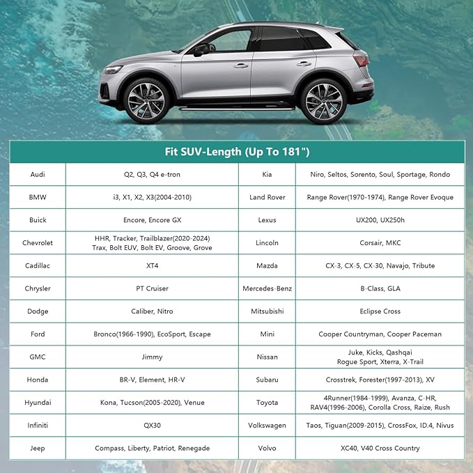 GUNHYI SUV Car Cover for Automobiles Waterproof All Weather, Universal Fit Subaru CrossTrek, Chevrolet Bolt EUV, Hyundai Tucson, Kia Soul/Sportage, Jeep Compass, Ford Escape, Volvo XC40 etc.
