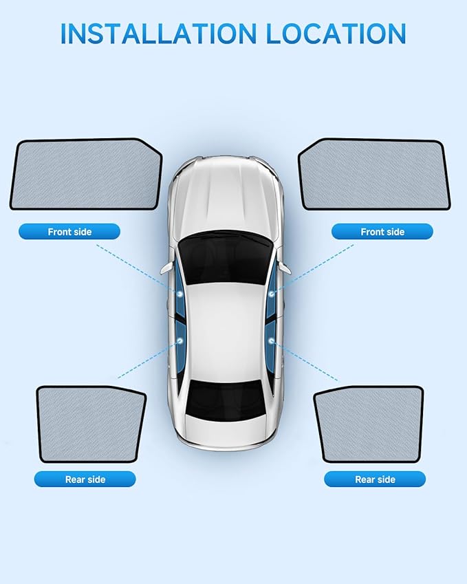 Car Window Shades for Honda-CRV(2023-2025),4 Pack Car Window Cover for Baby Sun Shade Blocker Breathable Mesh,Reduce UV Rays & Heat Insulation Privacy Protection for Camping, Travel, Sleep