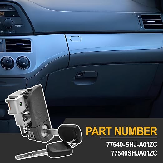 Gray Front Glove Box Door Lock Compatible with 2005-2010 Odyssey 3.5L V6 Engine Part Number 77540-SHJ-A01ZC
