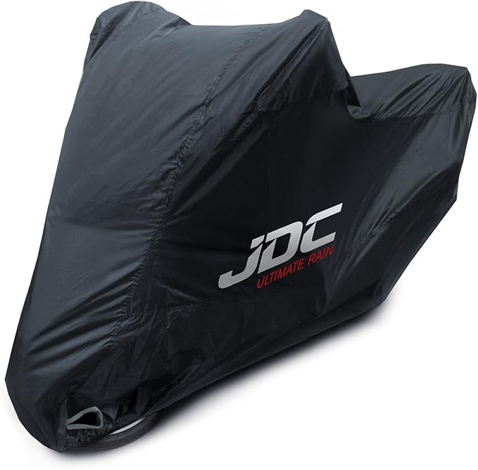 JDC Motorcycle 100% Waterproof Cover - Ultimate RAIN (Heavy Duty, Soft Lining, Heat Resistant Panels, Taped Seams) - XXL Top Box