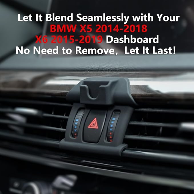CLEC for BMW X5 2014-2018 X6 2015-2019 Magnetic Wireless Car Charger Phone Holder Mount Custom Fit for BMW X5 2014-2018 X6 2015-2019 15W Fast Charging Car Phone Holder Wireless Charger