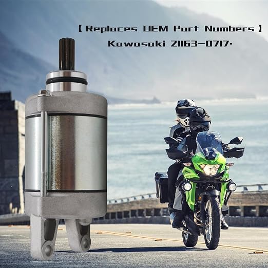 KARSEE Starter Motor 21163-0717 Compatible with Kawasaki Ninja 300 Versys-X KLE300 13-21 21163-0717