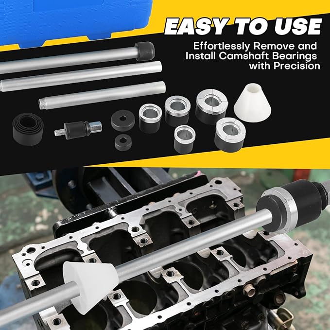 Cam Bearing Removal and Installation Tool Set | Camshaft Bearing Tool Installation Removal Ranging from 1.125" to 2.690" for Most Domestic and Imported Vehicle Trucks