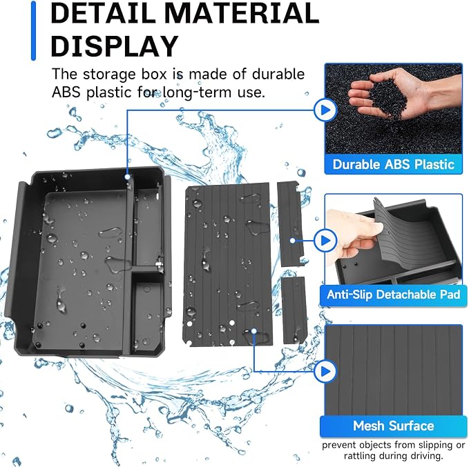 SXCY for 2025 2026 Mitsubishi Outlander [Gas] Center Console Organizer for 2025 2026 Mitsubishi Outlander Accessories for 2026 Outlander Console Organizer Armrest Console Tray [Not for Sport]