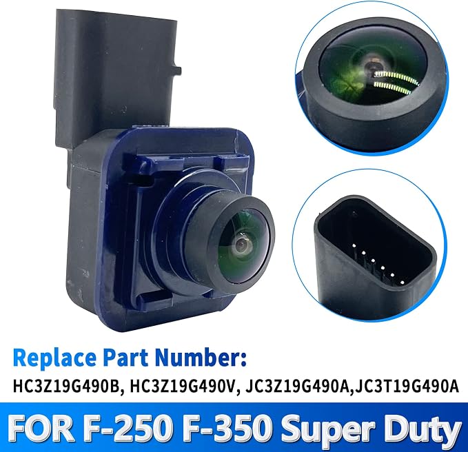 Rear View Back Up Camera Compatible with Ford Super Duty 2017-2022 Reverse Park Assist Backup Camera Replaces JC3T-19G490-AD JC3T19G490AD