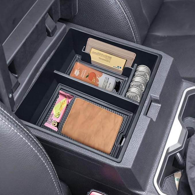 3PCS Center Console Organizer for 2025 2026 Toyota 4Runner 6th Gen Accessories Interior Insert Armrest Storage Tray and Hidden Storage Box and Dashboard Storage Box