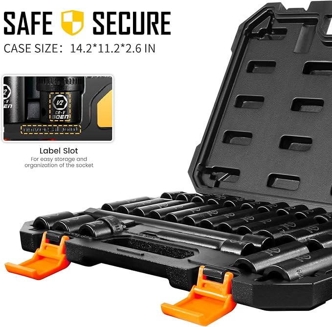 BOEN 33-Piece Metric Socket Set and 8-Piece Adapter/Reducer Kit Bundle