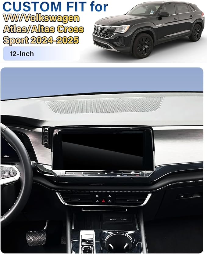 Car Phone Holder for VW/Volkswagen Atlas/Altas Cross Sport 2024 2025 Accessories 12-Inch Screen Fixed Clip, Automobile Cradles Magnetic Phone Mount Compatible with MagSafe, Magnets Cell Phone Base