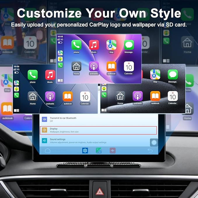 9" Upgraded Wireless Carplay Screen For Car, Built-in Apps Net-flix Youtube Tiktok, Portable AI Magic Box For Apple Car Play & Android Auto Screen With HD Backup Camera, Voice Assistant , OTA Updates
