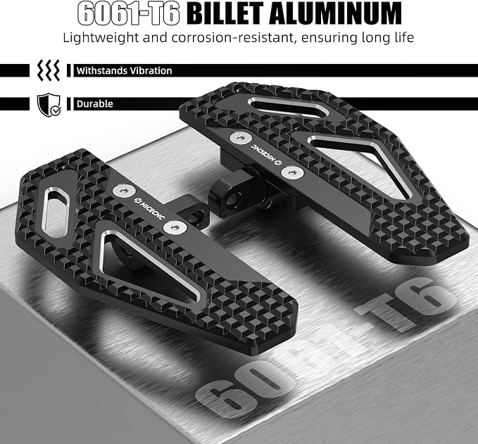 NICECNC Black Rider Footpegs 33032-99 Compatible with Harley Dyna Street Bob FXDB 2006-2017 Low Rider FXDL 1993-2017 Super Glide FXD 1995-2013 Fat Bob FXDF 2008-2017 See Fitment