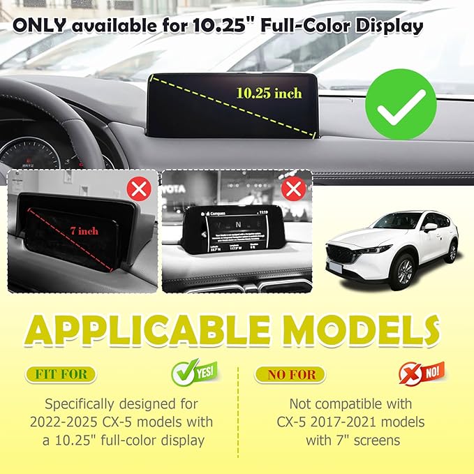 Dashboard Organizer & Front Console Divider & Armrest Storage Box Compatible with 2022 2023 2024 2025 Mazda CX-5 Accessories, Center Console Compartment Behind Screen Storage Tray Open Pocket Cover
