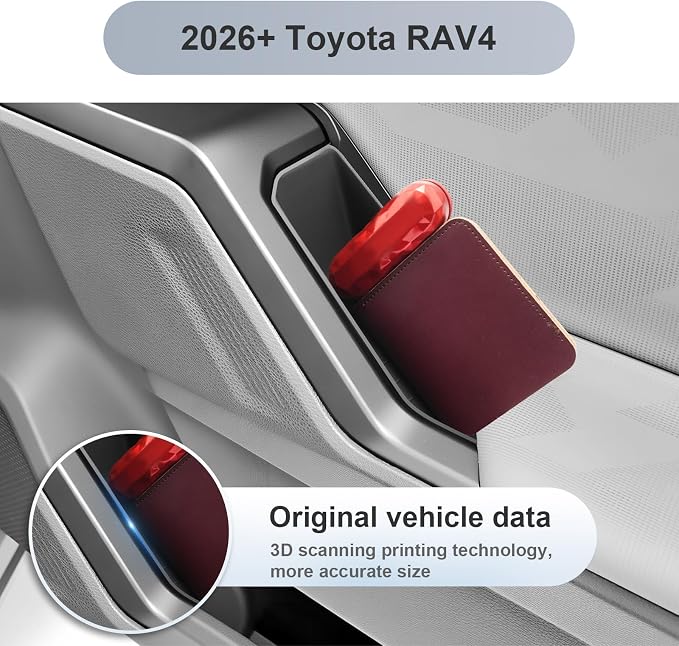 SKTU 4Pack for 2026 Toyota RAV4 Door Side Storage Box for 2026+ Toyota RAV4 (LE/SE/XLE Premium/Woodland/XSE/Limited) Door Handle Organizer 2026 RAV4 Accessories Insert Glove Pallet (Front & Rear)