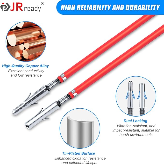 JRready ST6555 MLX Wire Crimper Terminal Removal Tool 14-20AWG Pins and Sockets Upgraded Pin Extractor Tool Power Connectors 2.13mm Dia. Compatible with Molex .084” 6.35mm Pitch