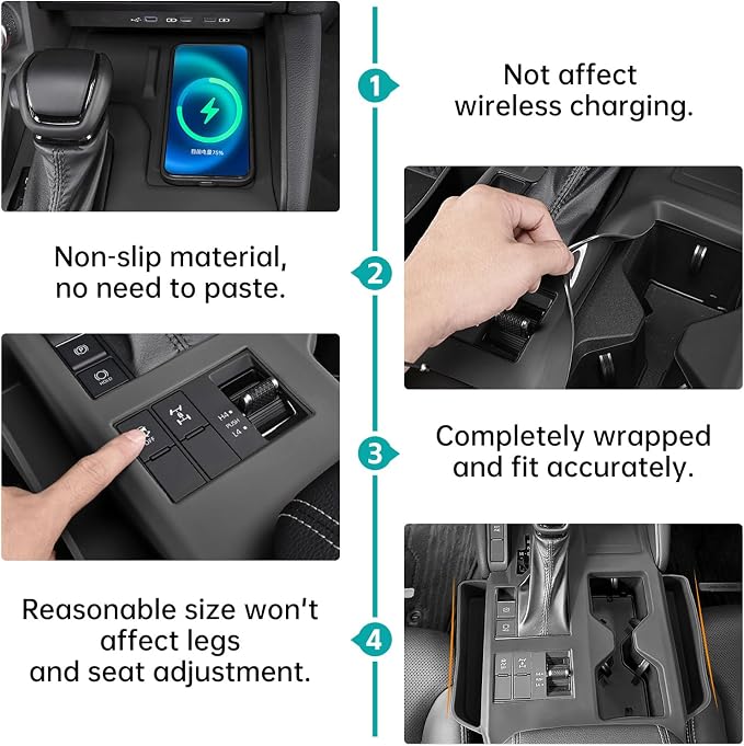 Center Console Organizer Compatible with 2024 2025 Toyota Land Cruiser Prado 250 J250 LC250 1958 Accessories