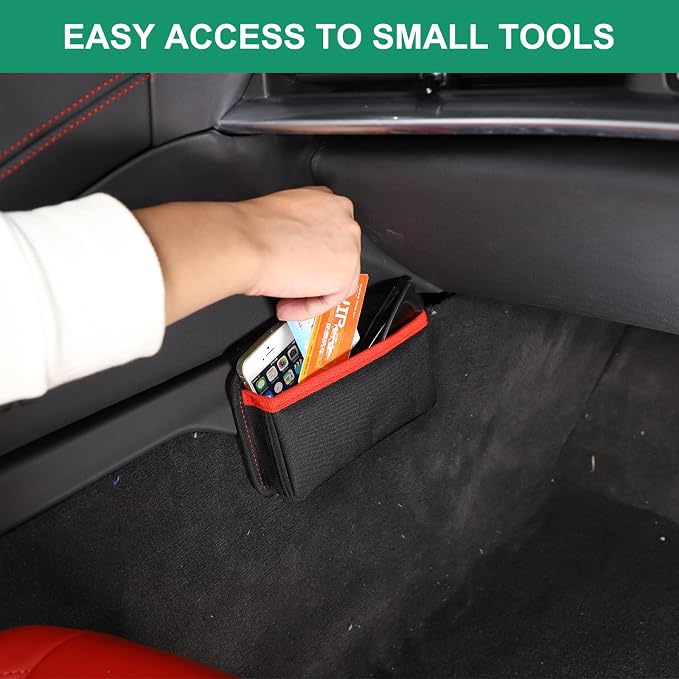 TOYCIDFG Center Console Organizer Storage Box Cell Phone Pocket for Chevrolet Corvette C8 Coupe Stingray Z06 2020-2025, Sunglasses Holder Key Card Coin Case