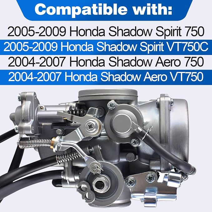 Carburetor Carb Kits Fits for 2004-2009 Honda Shadow Spirit Aero 750 VT750 VT750C Replaces 16100-MFE-771 16100-MEG-774 16100-MEG-033 16100-MEG-000