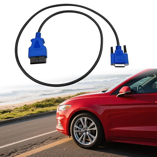 493113 OBD2 Cable Adapter 16 Pin Fit for Nexiq USB Link 2 & Nexiq USB Link 3 Fits for J1962 Vehicles Ford GM Dodge Volvo Mack Isuzu Hino ETC Replacement for 493113
