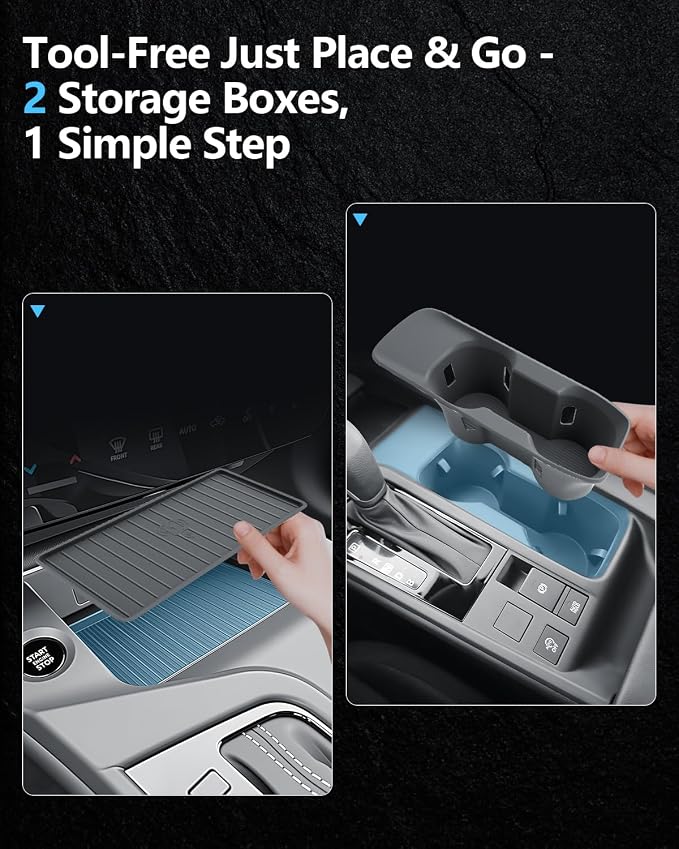 SKTU 2PCS for 2026+ Nissan Sentra Wireless Charging Mat for 2026+ Nissan Sentra (S/SV/SR/SL) Cup Holder & Center Console Non-Slip Pad 2026 Sentra Accessories 2026 Sentra Rubber Console Mat-Durable