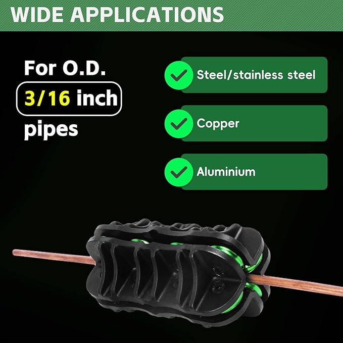 Handheld Tubing Straightener, 3/16 Inch O.D. Tube Straightening Tool for Brake Line Fuel Line Copper/Aluminum/Steel Coils