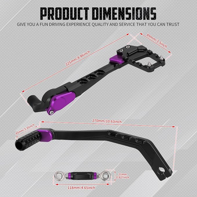 Motorcycle Mid Control Kit Footpegs Linkage Lever Set Fit for Harley Softail Low Rider FXLRS 2020-2025 FXLRST 2022-2025 Street Bob FXBB 2018-2025 (Purple)