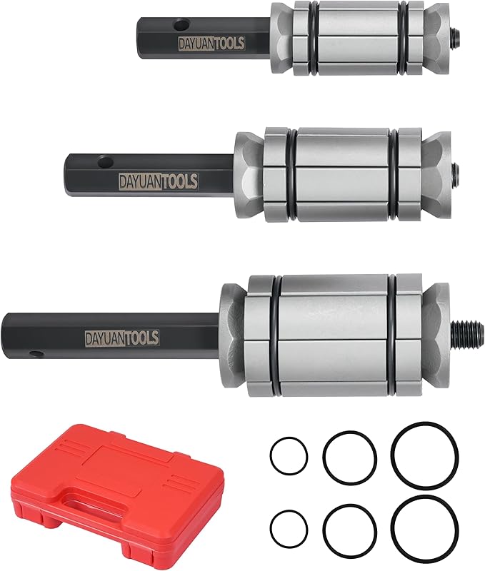 DAYUAN 3 Pcs 1-1/8'' to 3-1/2'' Exhaust Pipe Expander Tool Set, Tail Pipe Spreader Kit Compatible with Most Vehicles and Trucks