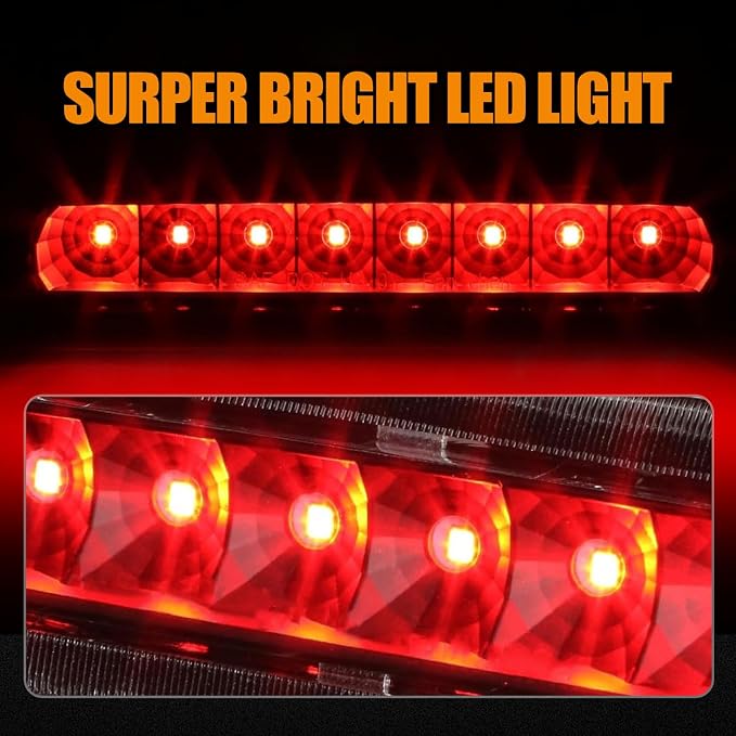 Compatible with Third 3rd Brake Light LED Toyota 2003-2009 4Runner, High Mount Rear Brake Lights Assembly, Waterproof Center Cab Lamp Stop Light (Not Fit Models with Rear Spoiler)