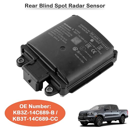 Topteng Rear Blind Spot Radar Sensor KB3Z-14C689-B for Ford Ranger 2019-2020, for Ford Transit-150/Transit-250/Transit-350/Transit-350 HD 2019-2022 KB3T-14C689-CC