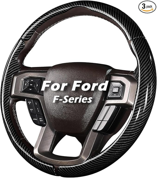 Steering Wheel Cover for Ford F150 2015-2020/F250 2017-2021/F350 2017-2021/F450 2017-2021/F550 2017-2021/Ford Expedition 2018-2021 Custom-fit Car Steering Wheel Cover for Ford Steering Wheel Protector
