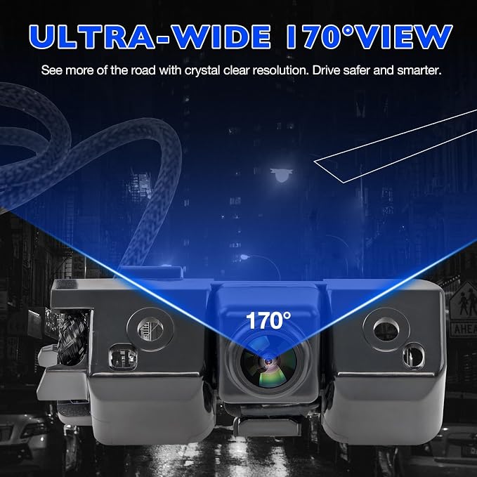 Rear View Backup Camera for 2014 2015 Chevy Silverado Cheyenne & GMC Sierra 1500/2500/3500 HD, Replaces OEM 22803702 23306741 590082, Reverse Back Up Camera, Plug and Play