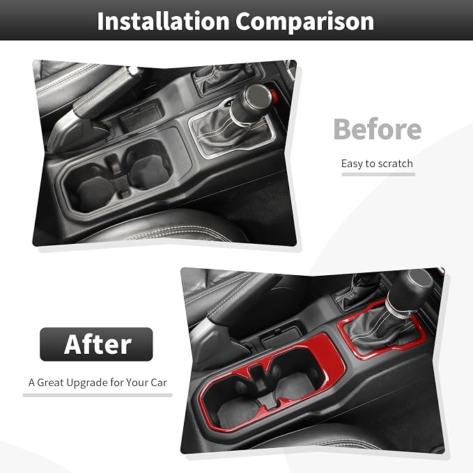 23PCS Full Set Interior Decor Trim Kits Fit for 2018-2023 Jeep Wrangler JL JLU & Gladiator JT 4Door Dashboard Cup Holder Headlight Switch Gear Shift Roof Speaker Map Light Inner Door Bowl Trim