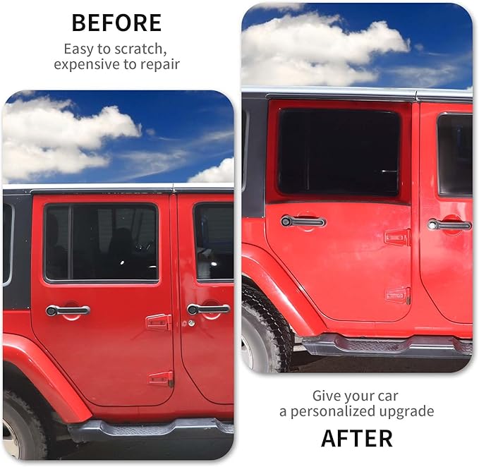 RAZPOY for Jeep Rear Window Sun Shade, Window Screen Curtains Cover for Camping Compatible with 2007-2023 Jeep Wrangler JK JL & Gladiator JT, Side Curtain Nets