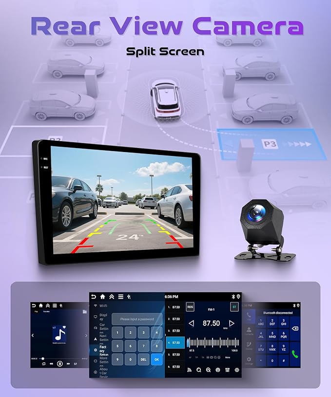 4G+128G Android 15 Car Radio for Toyota Camry 2000-2006, Rimoody Car Stereo Wireless Carplay Andorid auto Mirror Link 9'' INCELL Touchscreen GPS WiFi Bluetooth 5.0 FM/RDS EQ-32 SWC Backup Camera