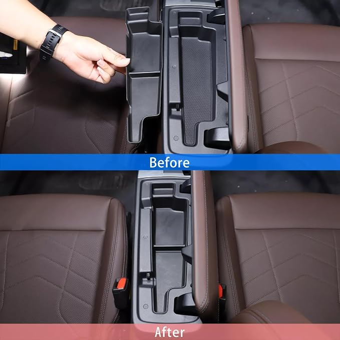 Compatible with BMW X1 U11 Auto Center Armrest Console Organizer Holder + Lower Console Organizer Tray Organizer Cover Trim Storage Box Container Box TPE for BMW X1 U11 2023-2025
