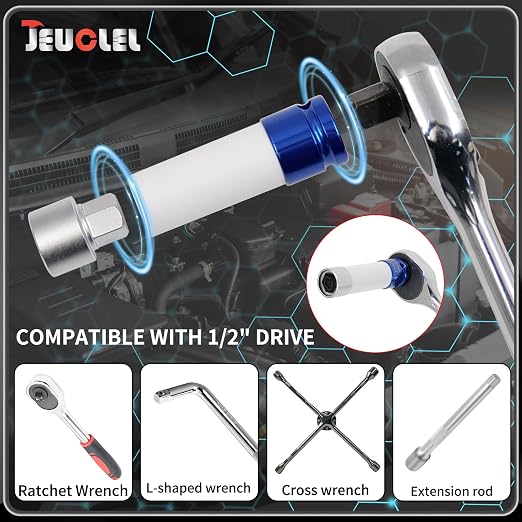 054 Wheel Locking Nut Key Compatible With BMW Series - Socket OD 27mm, ID 25mm - Lock Nut Socket Adapter, Anti-Theft Lug Nut Removal Tool, Screw Remover