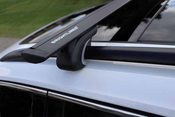 BRIGHTLINES All Black Heavy Duty 220 lbs Wing Shaped Universal Crossbars Roof Racks Compatible with 2018-2024 Chevy Equinox GMC Terrain for Kayak Luggage ski Bike Carrier, a Set of 2