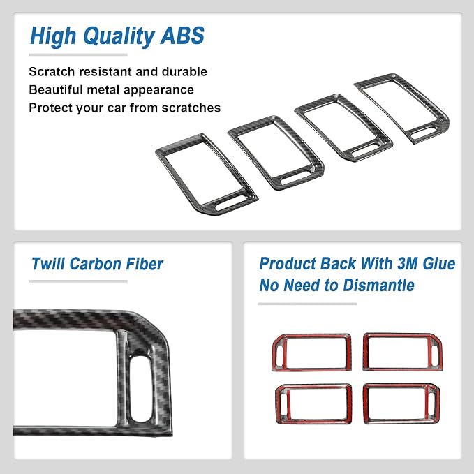 Carbon Fiber AC Air Vent Cover Compatible with Nissan Frontier 2022-2024