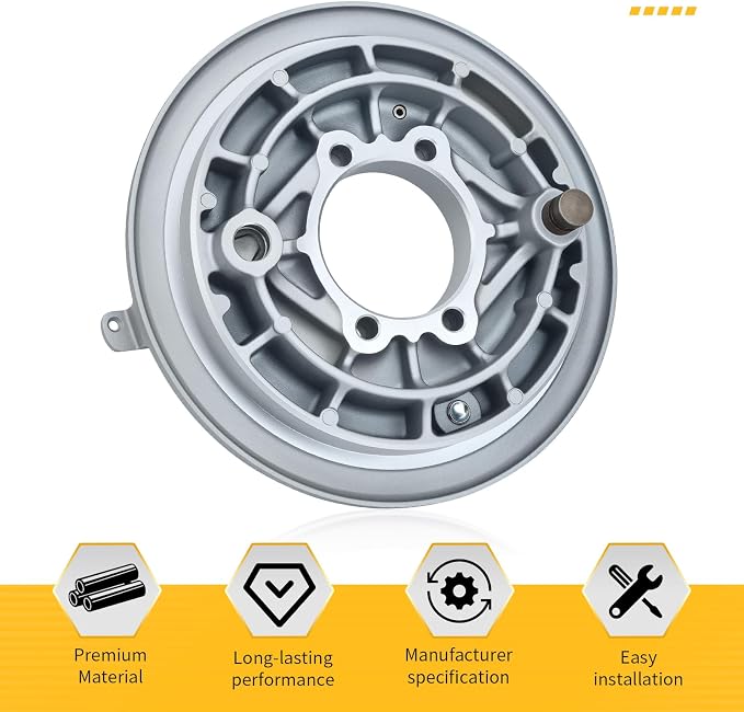 M MATI Rear Brake Drum Plate for Yamaha Big B-ear 350 1996-1999 Kodiak 400 1993-1999 Grizzly 600 1998-2001 4SH-25321-00-00