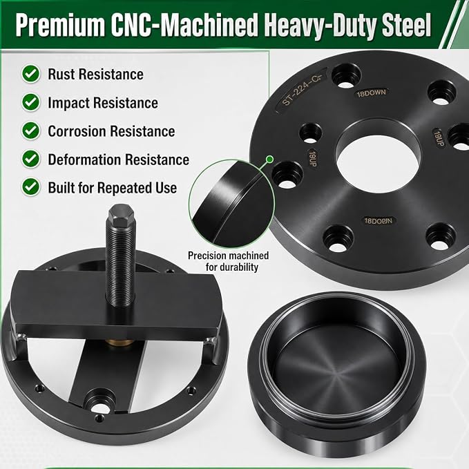 Front+Rear Crankshaft Seal Main Crankshaft Seal & Wear Sleeve Installer Tool Kit,Compatible with Cummins 3.9L 5.9L 6.7L 1989-2016 Replace 1338 3824498 5046 3824500 3164660 ST-224C 3824078 5395259