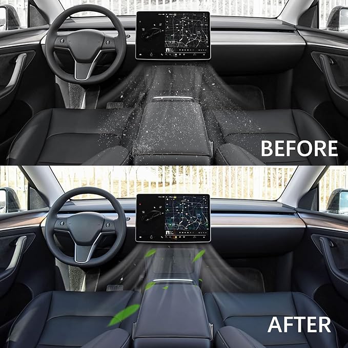 HEPA Air Filter for Tesla Model X 2015 2016 2017 2018 2019 2020,Activated Carbon Intake Filter,cabin filter.Stronger Filtering, Unblocked Air Flow.
