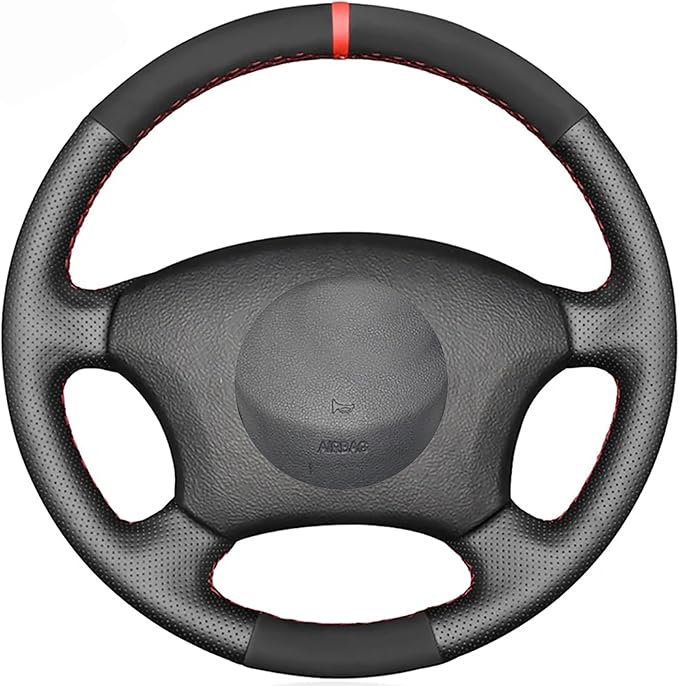 Loncky Leather Steering Wheel Cover for Toyota 4Runner 2003-2009 / Tacoma 2005-2011 /Tundra 2003-2006 /Sienna 2004-2010/Highlander 2004-2007 /Sequoia 2003-2007 /Camry 2005 2006 /Land Cruiser 2003-2007