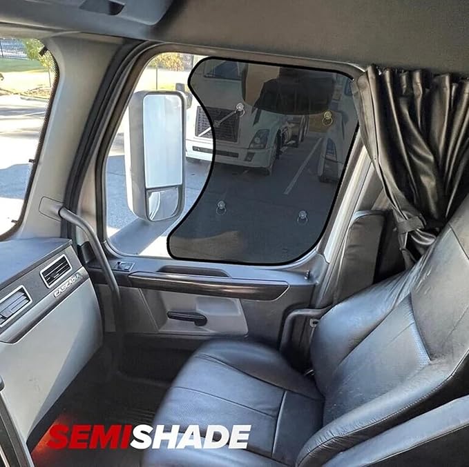 Semi-Truck Side Window Sun Shade – Fits Freightliner Cascadia (All Years) –2023 to 2025 Model Enhanced