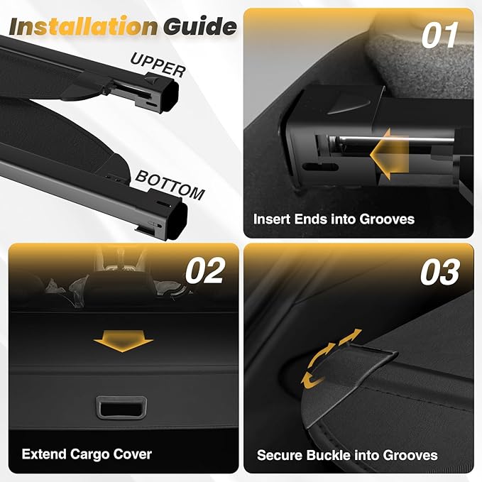 Trunk Cargo Cover for Kia Sportage 2023-2025 2026, Retractable Leather Trunk Cover, Anti-Peeping Retractable Security Shade for Privacy, Sportage Accessories