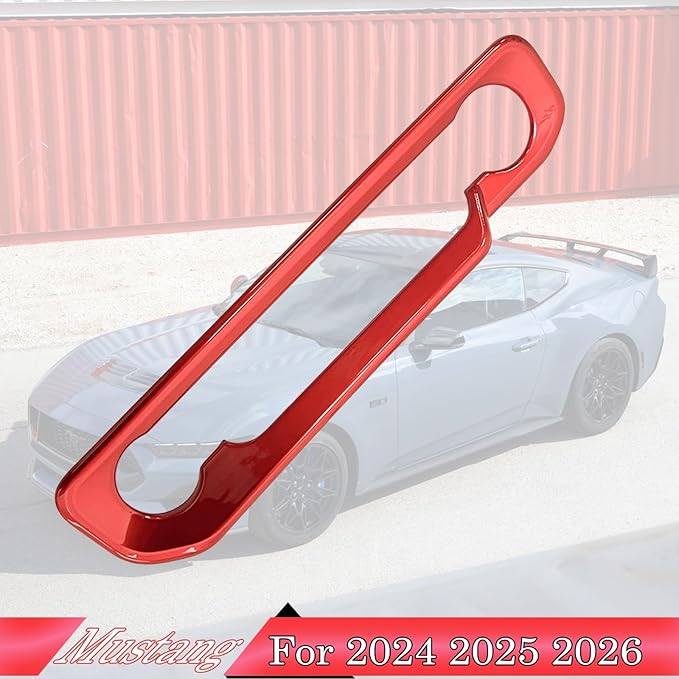MUXEE A/C Control Panel Cover, for Ford Mustang 2024 2025 2026 - ABS Wine Red Dashboard AC Air Vent Outlet Sport Interior Trim Accessories