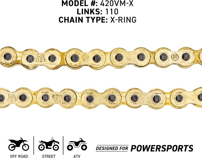 NICHE Drive Sprocket Chain Combo for Honda XR80R CRF80F Front 14 Rear 46 Tooth 420VM-X X-Ring 110 Links