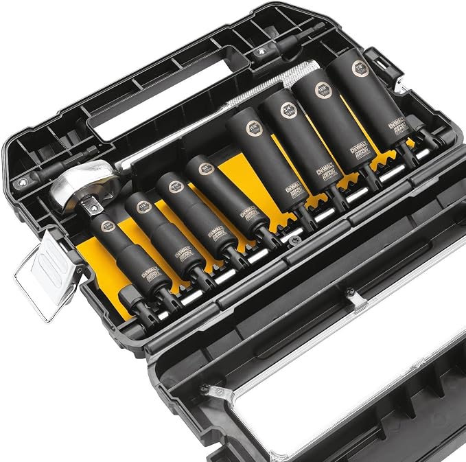 DeWalt Impact Socket Set 1/2 Drive, 10 Piece 1/4" to 1/2" Impact Socket Adapter Set (DW22812) One Size(Pack of 12)