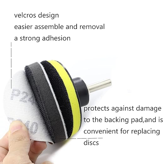74PCS 3Inch Car Headlight Restoration and Polishing Kit, Sanding Discs with 1/4" and M10 Backing Pad,Scouring Pads, Interface Pad, Wool Polishing Buffing Pad Polishing Buffing Wheel