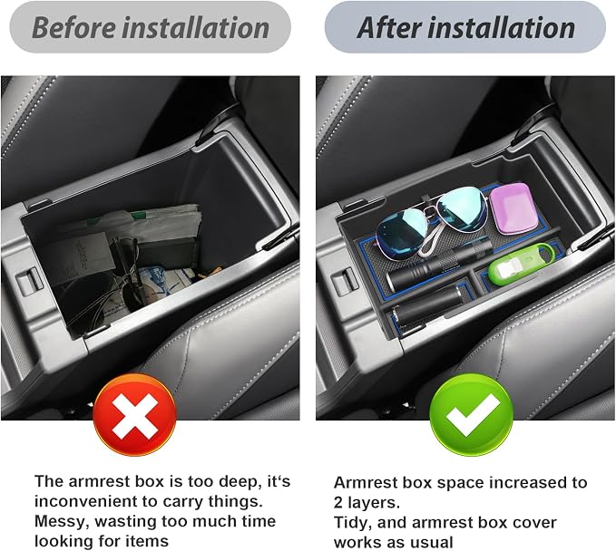 SKTU for 2024 2025 2026 Subaru Crosstrek/Impreza Center Console Organizer 2024-2026 Crosstrek Console Tray 2024 2025 2026 Impreza Accessories Tray 2024 2025 2026 Crosstrek Accessories (Blue)