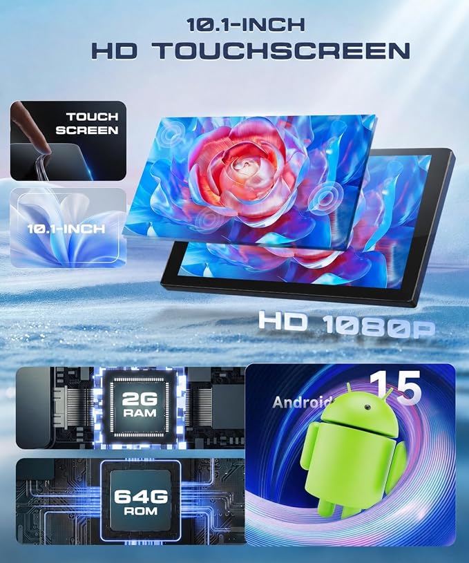 Android 15 Car Stereo for Honda Accord 2003-2007 Radio Wireless Carplay Android Auto 10.1 inch 1080P HD Touch Screen 5G WiFi DSP EQ GPS MirrorLink Bluetooth FM/RDS 26UI AHD Backup Camera Mic