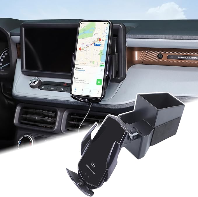 Aunginsy Dashboard Hidden Screen Drawer Organizer with Phone Holder Compatible with Ford Maverick 2022 2023 2024 Car Multimedia Display Right Side Panel Storage Box Truck Dash Cubby Insert Accessories