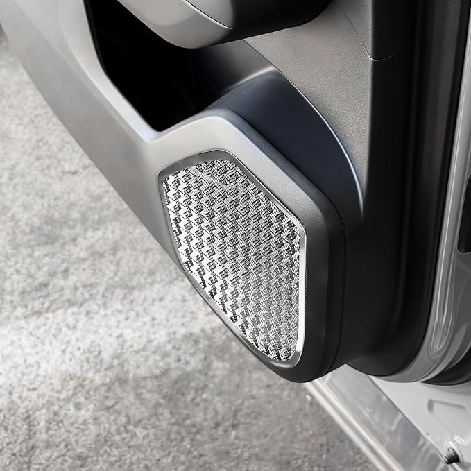 YOUTOOCAR Stainless Steel Door Speaker Decoration Covers Trim Compatible with Kia Telluride 2026 Accessories (Silver)